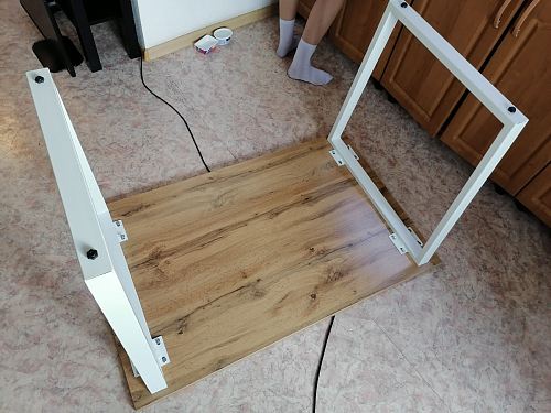 Деревянный стол Лота Лофт 140х80 дуб крафт табачный / черный матовый фото покупателя 48