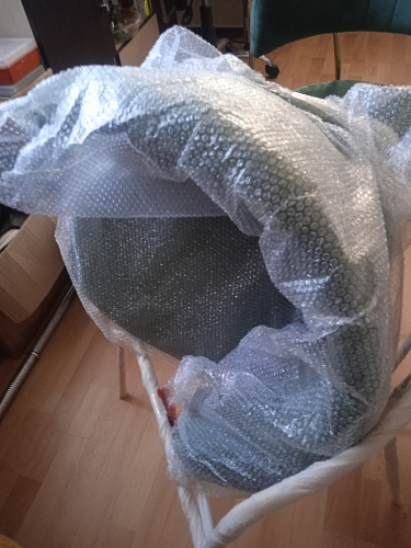 Стул на металлокаркасе Kamelia голубой / голубой / золотой фото покупателя 77