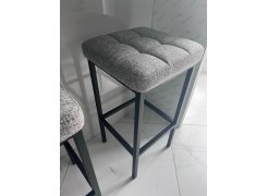 Барный стул Лофт кожзам темно-серый / черный матовый фото покупателя 98