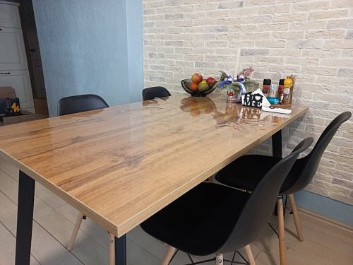 Стол Тринити Лофт 120 25 мм черный матовый / юта фото покупателя 20