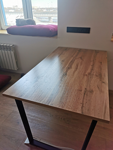 Деревянный стол Лота Лофт 120x75 дуб крафт табачный / черный матовый фото покупателя 938