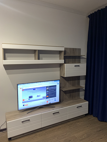 Готовая гостиная Глейс ТБ-200 дуб серый / белый глянец фото покупателя 4