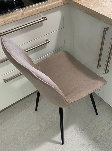 Стул на металлокаркасе Седа 360 К латте (velutto 08) / белый фото покупателя 291