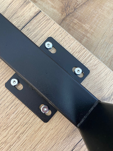 Стеклянный стол Фостер 120(160)х120х76 белый мрамор / черный фото покупателя 44