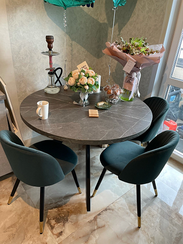 Стул на металлокаркасе Gabi latte / gold / black фото покупателя 15