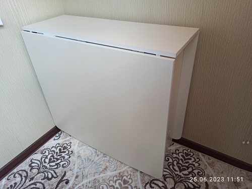 Стол обеденный раздвижной СтК7 дуб молочный фото покупателя 63