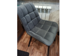 Стул на металлокаркасе Челси серый 02 / черный фото покупателя 168