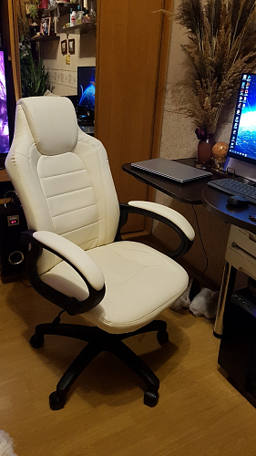 Компьютерное кресло Kadis коричневое / бежевое фото покупателя 71