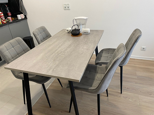 Стол Тринити Лофт 120 32 мм дуб галифакс табако / черный матовый фото покупателя 158