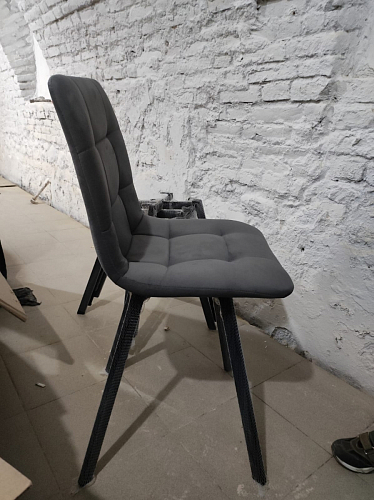 Стул на металлокаркасе Чилли К светло-серый велюр / черный каркас фото покупателя 212