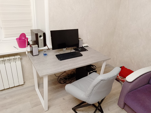 Деревянный стол Лота Лофт 120х75 белый матовый / дуб крафт золотой фото покупателя 618