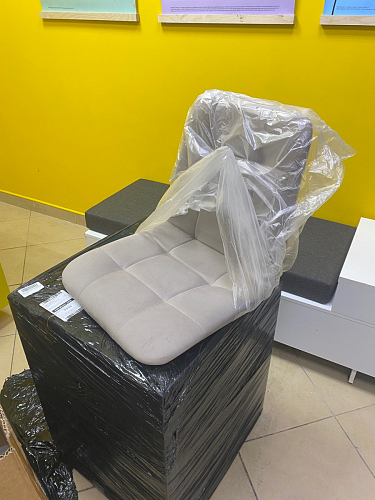 Стул на металлокаркасе Чилли К темно-серый (velutto 32) / черный фото покупателя 398