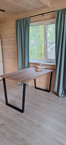 Деревянный стол Лота Лофт 120x75 дуб крафт табачный / черный матовый фото покупателя 767