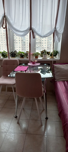 Стул на металлокаркасе Чилли синяя ткань / белый фото покупателя 342