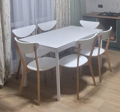 Стул Maxi/Макси белый / натуральный фото покупателя 1