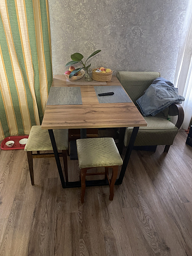 Стол раскладной Лота Лофт 120 25 мм юта / черный матовый фото покупателя 1004