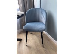 Стул на металлокаркасе Gabi 1 бежевый / черный с серебряными наконечниками фото покупателя 644