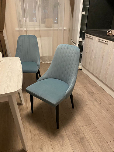 Стул на металлокаркасе Kora gray / black фото покупателя 13