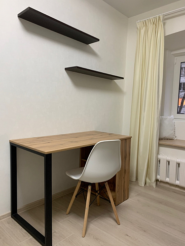 Письменный стол Битти Лофт 116х60х75 дуб вотан / черный матовый фото покупателя 93