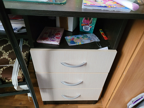 Стол письменный Бриз МДФ волна лайм / ясень светлый фото покупателя 133