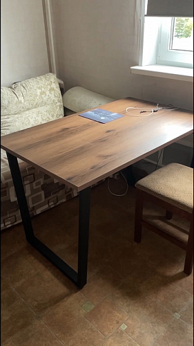 Деревянный стол Лота Лофт 120x75 дуб крафт табачный / черный матовый фото покупателя 568