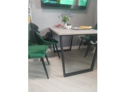 Деревянный стол Лота Лофт 120(160)х75 черный матовый / бетон светлый фото покупателя 157