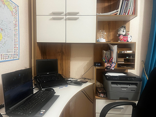 Компьютерный стол Ганор правый дуб вотан / белый фото покупателя 15