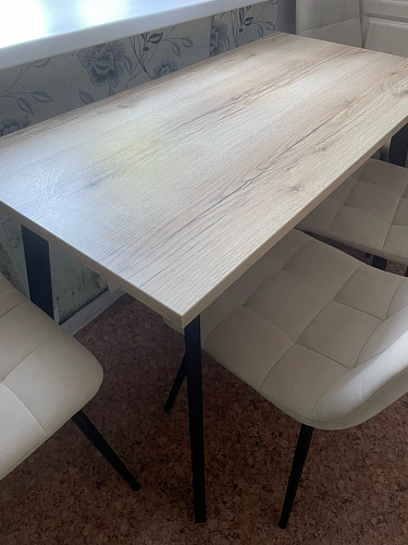 Деревянный стол Лота Лофт 140х80 черный матовый / бетон светлый фото покупателя 328