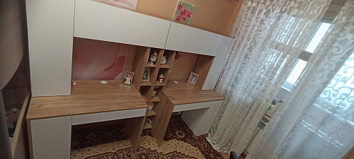 Письменный стол Комфорт 12.71 дуб золотой craft / белая аляска  - Уцененный экземпляр фото покупателя 133