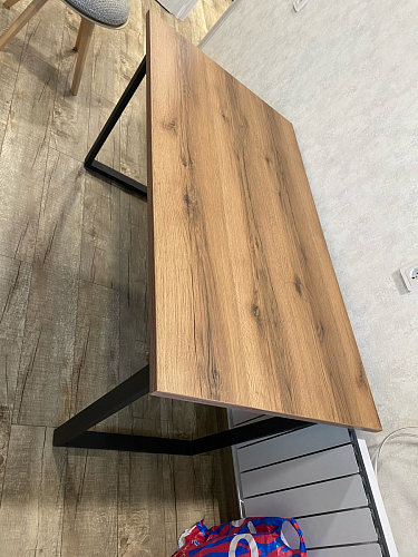 Стол Лота Лофт 140 25 мм черный матовый / бетон фото покупателя 144