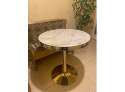 Деревянный стол Dorian 70x75 бежевый / золотой фото покупателя 13