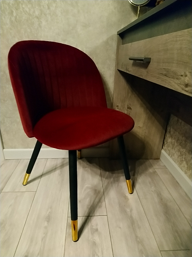 Стул на металлокаркасе Gabi 1 line light blue / black фото покупателя 259