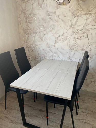 Деревянный стол Лота Лофт 120х75 белый матовый / дуб крафт золотой фото покупателя 789