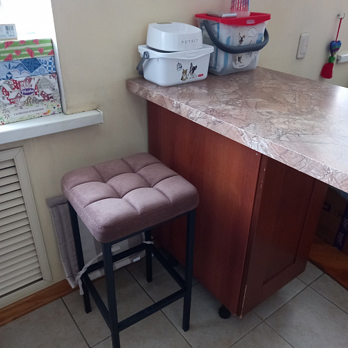 Барный стул Лофт ткань канди грей / черный матовый фото покупателя 45