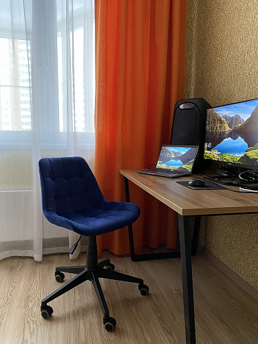 Кресло Келми 1  / AV 245 белый каркас синий микровелюр (neo 25) фото покупателя 47