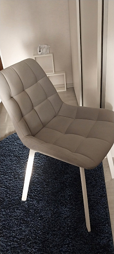 Стул на металлокаркасе Челси бежевый / черный фото покупателя 28