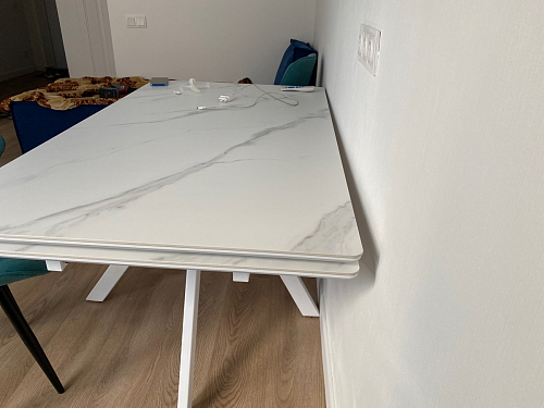 Керамический стол Вилли 140(200)х80х75 черный мрамор shakespeare black / черный фото покупателя 66