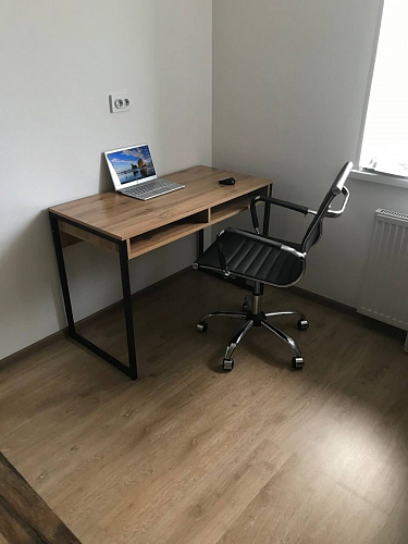 Письменный стол Леон Лофт бетон / черный матовый фото покупателя 174