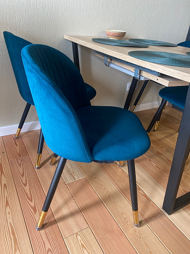 Стул на металлокаркасе Gabi latte / gold / black фото покупателя 357