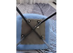 Стул на металлокаркасе Чилли синяя ткань / белый фото покупателя 114