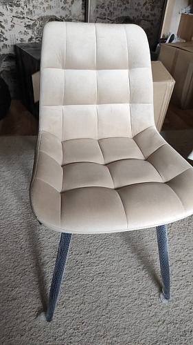 Стул на металлокаркасе Челси светло-серый / белый каркас фото покупателя 16