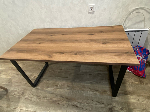 Деревянный стол Лота Лофт 140х80 черный матовый / бетон светлый фото покупателя 143