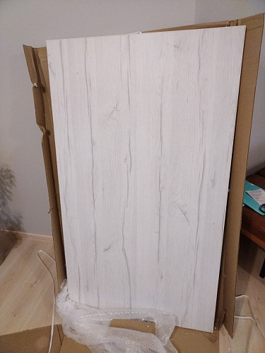 Деревянный стол Лота Лофт 120х75 белый матовый / дуб крафт золотой фото покупателя 528