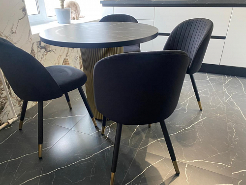 Стул на металлокаркасе Gabi gray / black фото покупателя 617