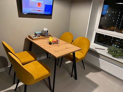 Стол Тринити Лофт 120 32 мм дуб галифакс табако / черный матовый фото покупателя 644