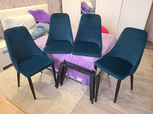 Стул на металлокаркасе Kora gray / black фото покупателя 355