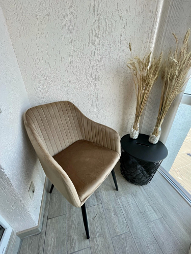 Стул на металлокаркасе Slam dark beige фото покупателя 10