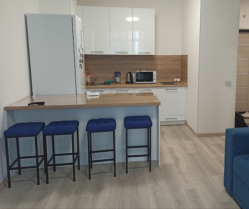 Барный стул Лофт микровелюр катания блэк / черный матовый фото покупателя 289