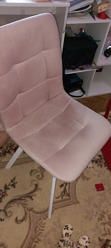 Стул на металлокаркасе Чилли синяя ткань / белый фото покупателя 882