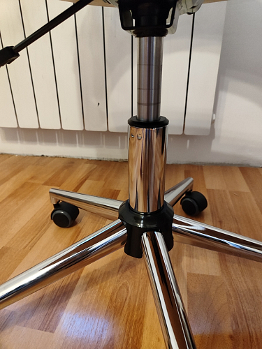 Компьютерное кресло Bend/Бэнд мод.9035 экокожа / белый / натуральный / хром фото покупателя 5